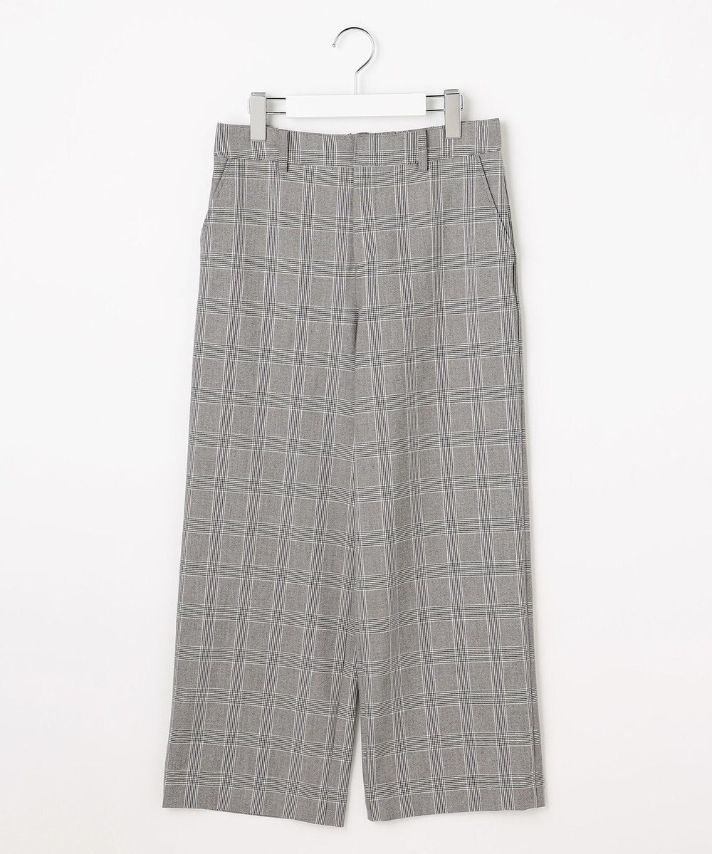 J.PRESS LADIES L アルガンシルク チェック クロップド パンツ 