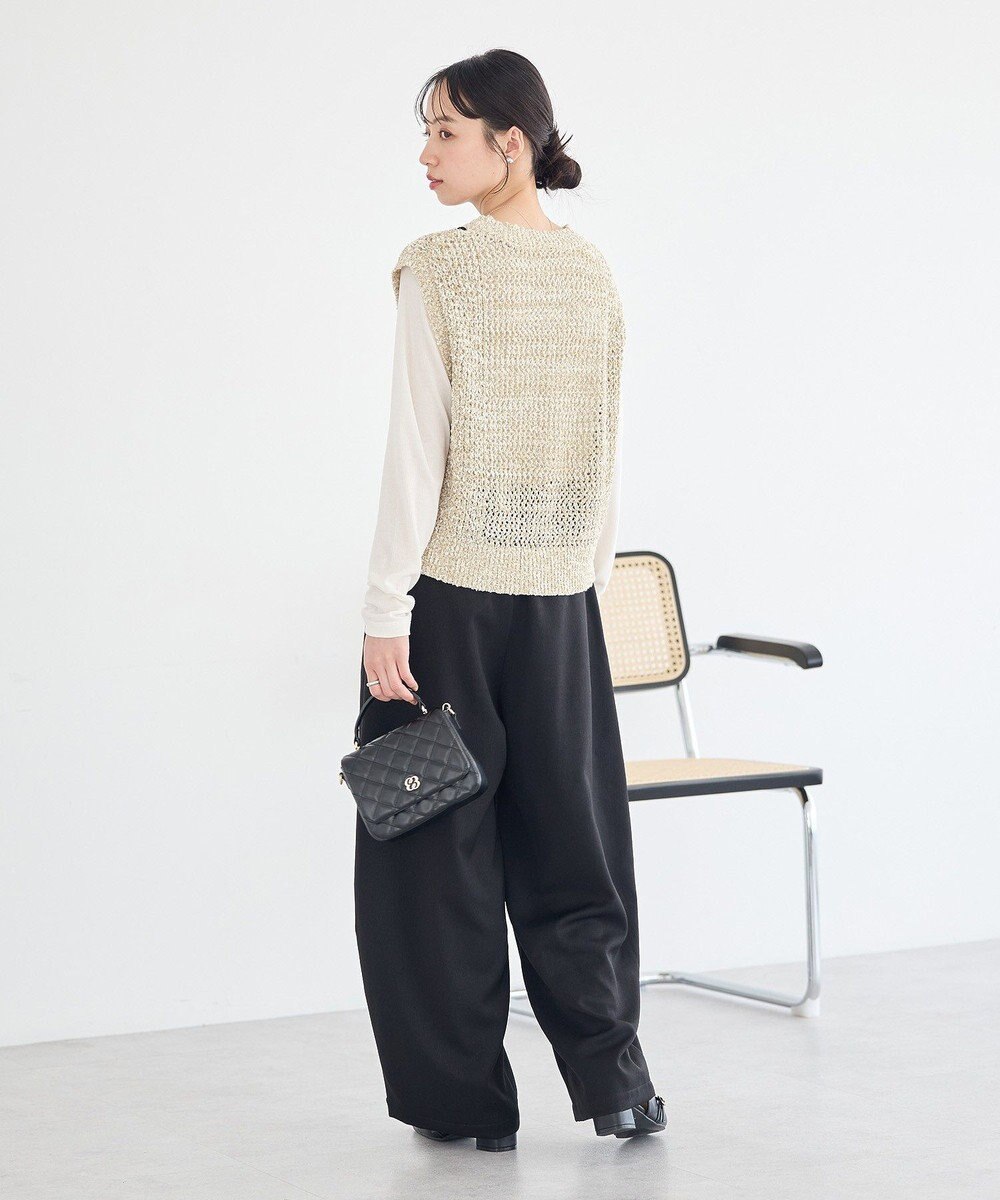 earth music&ecology 配色ラインＭＩＸニットベスト 