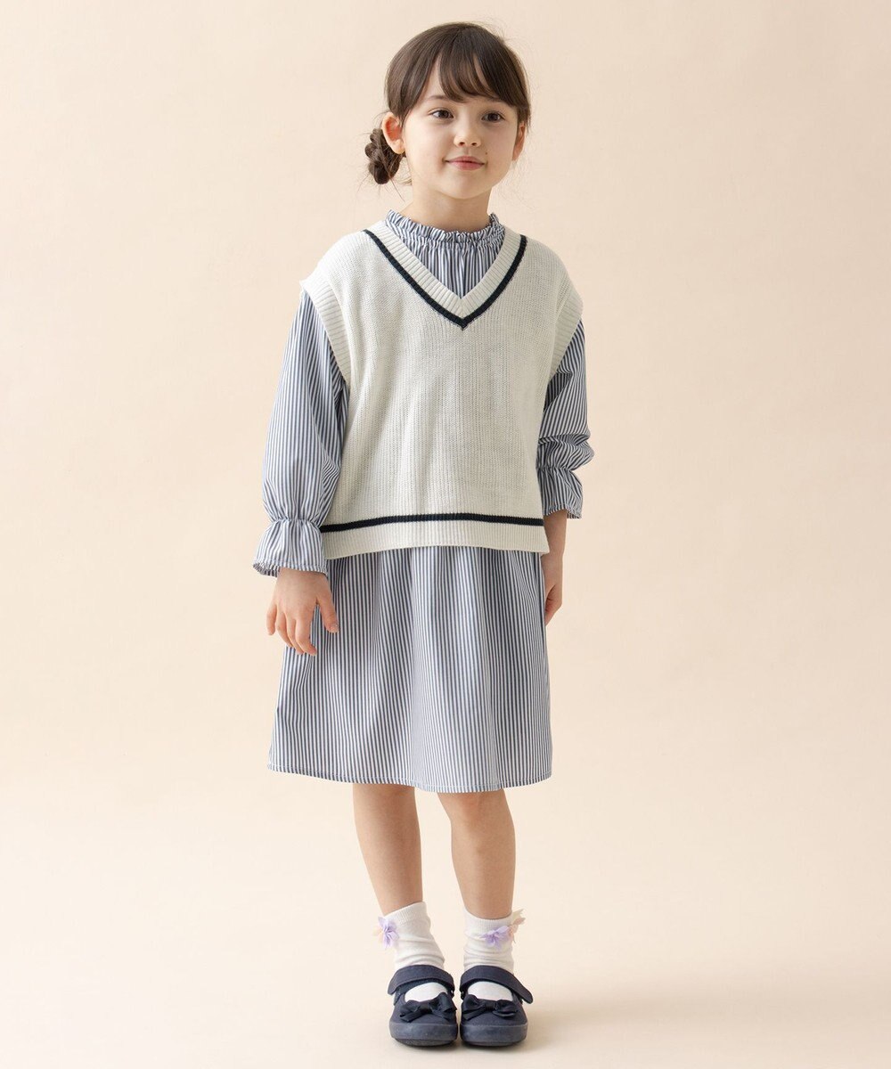 ANY KIDS ニットベスト × ワンピース セット 