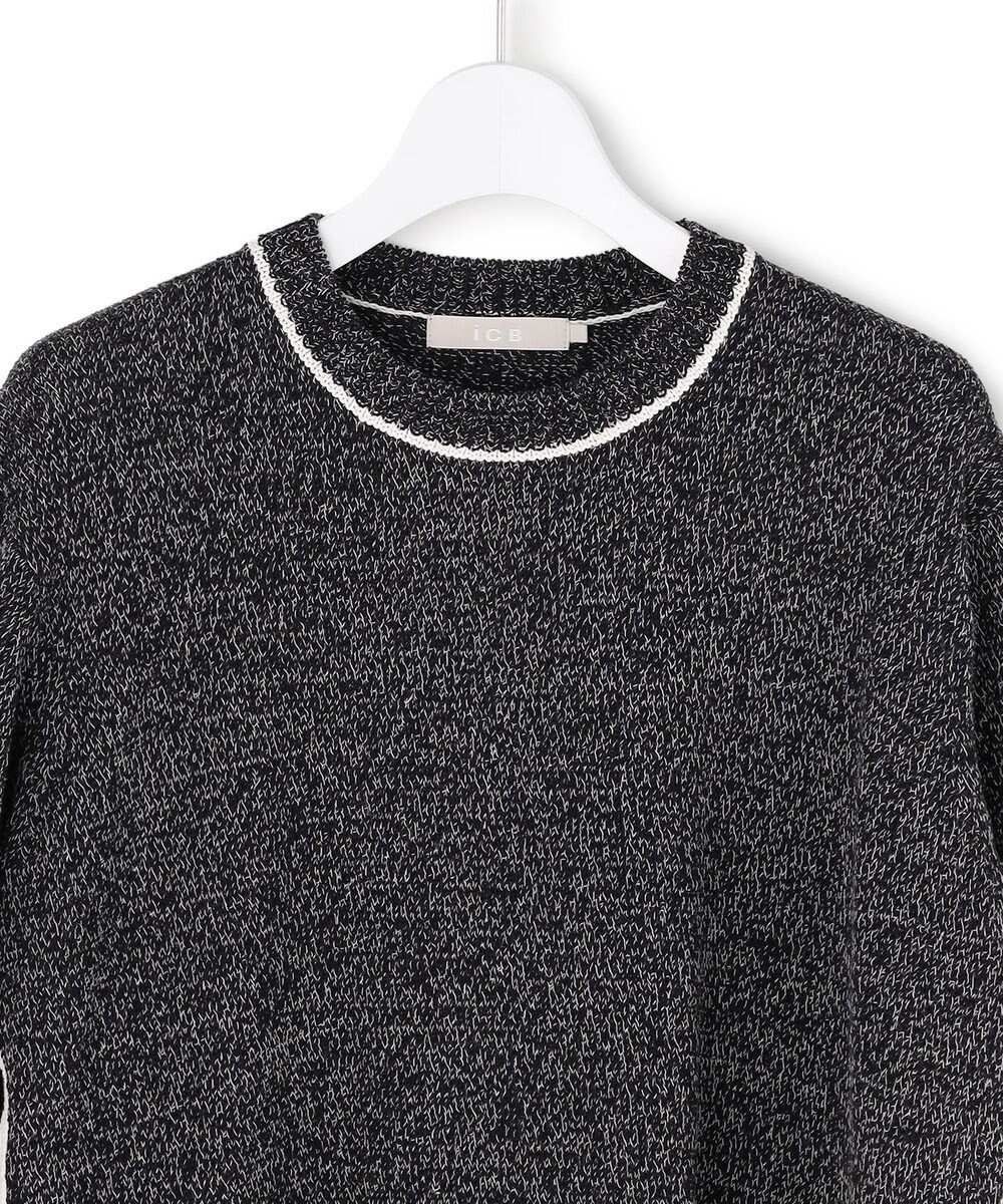ICB L コットンツイスター クルーネックニット 