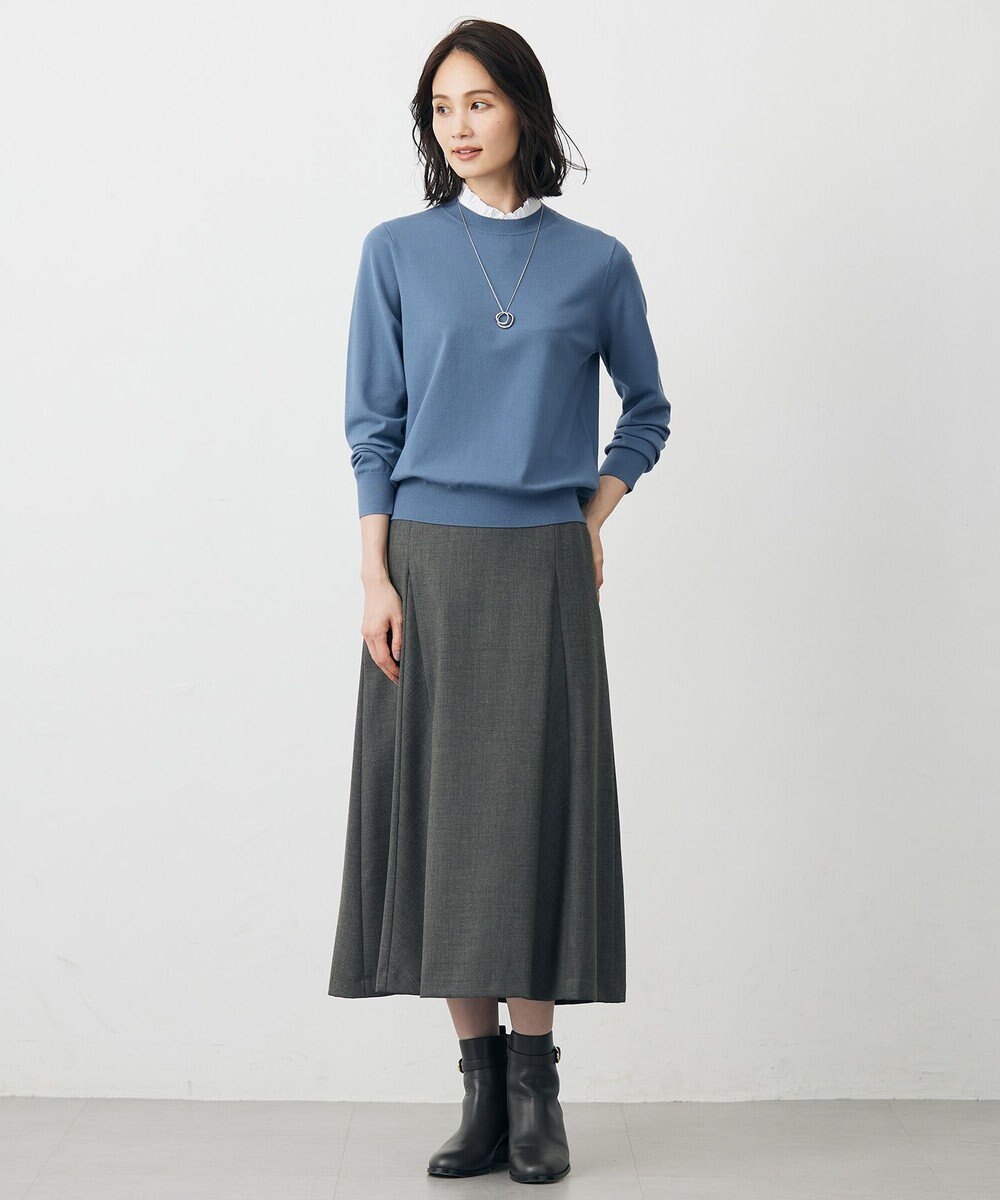 J.PRESS LADIES メタルコンビ ダブルリング ネックレス 