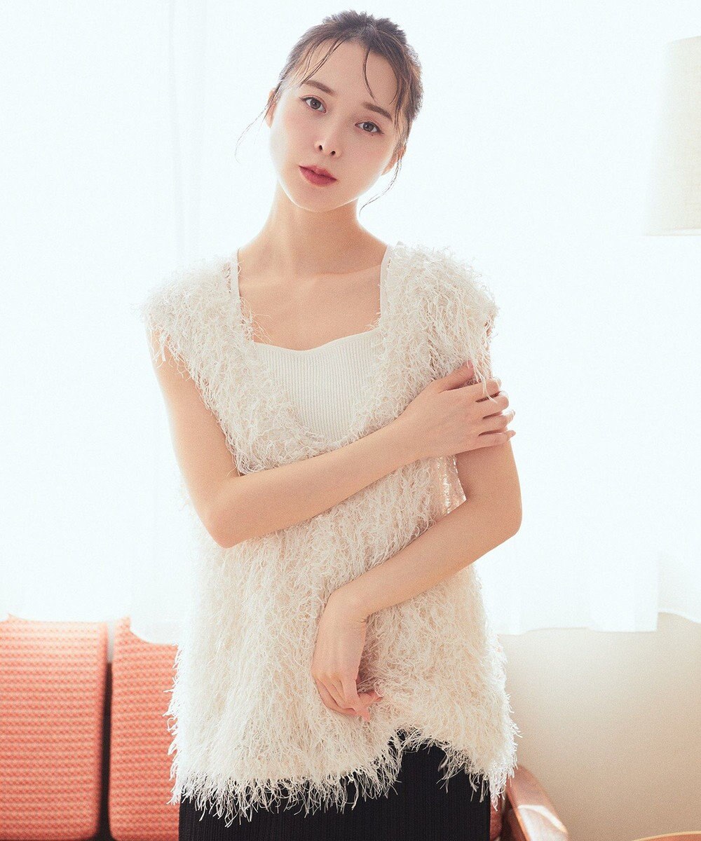 earth music&ecology ふさふさベスト 