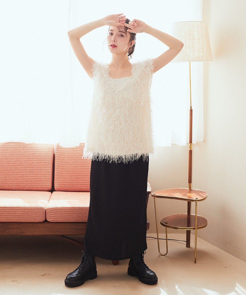 earth music&ecology ふさふさベスト 