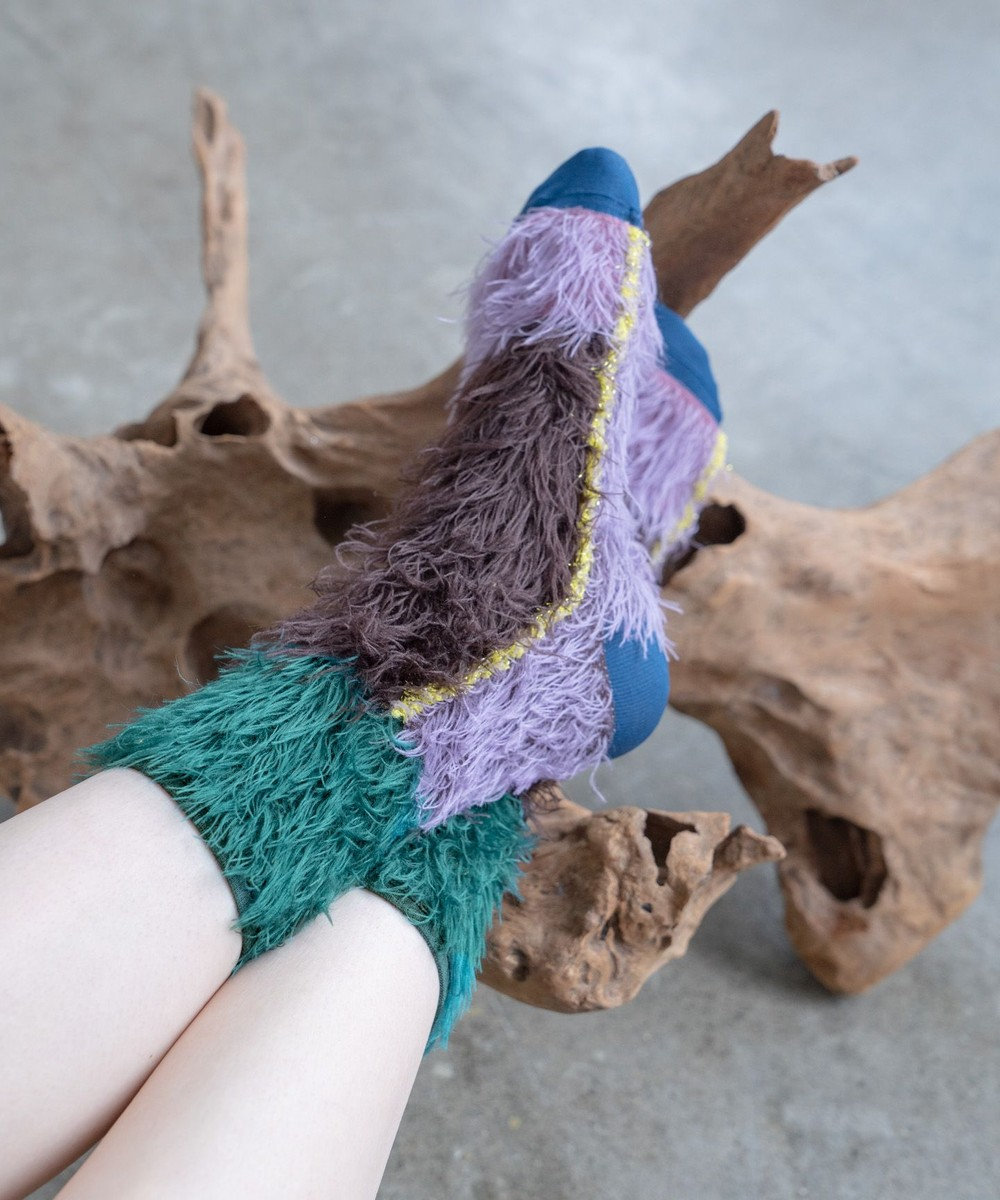 COQ HAPPY PENGUIN リバーシブルファーソックス 