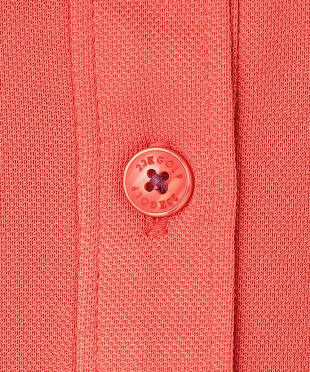 23区GOLF 【WOMEN】無地×プランティカプリント 半そでポロシャツ 