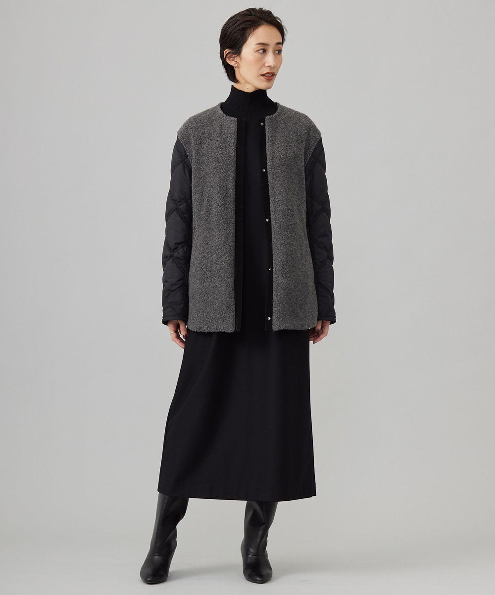 ICB ウールナイロンツイルジャージ ハイネックワンピース 