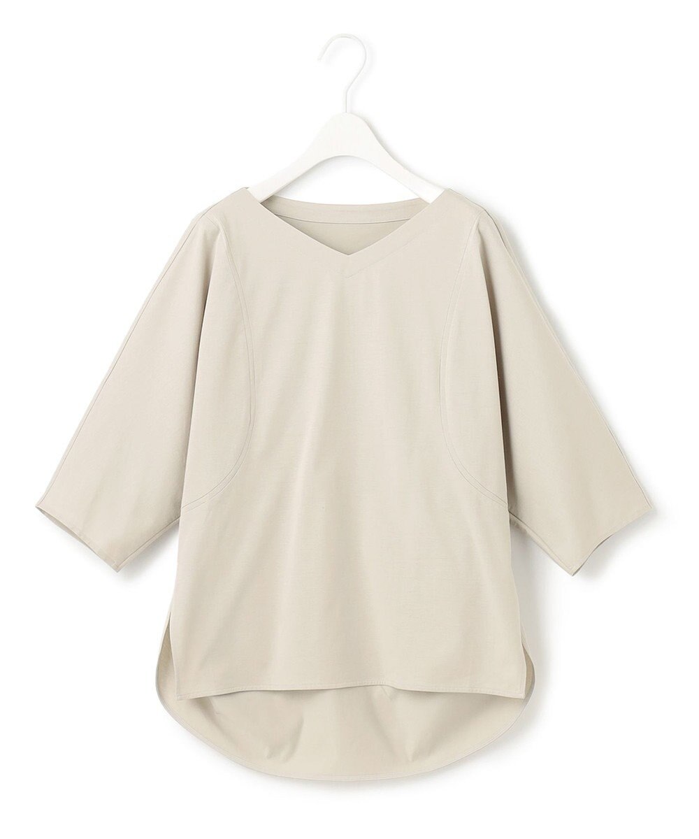ICB 【洗える】 ブラウスライクジャージー ドルマンスリーブカットソー 