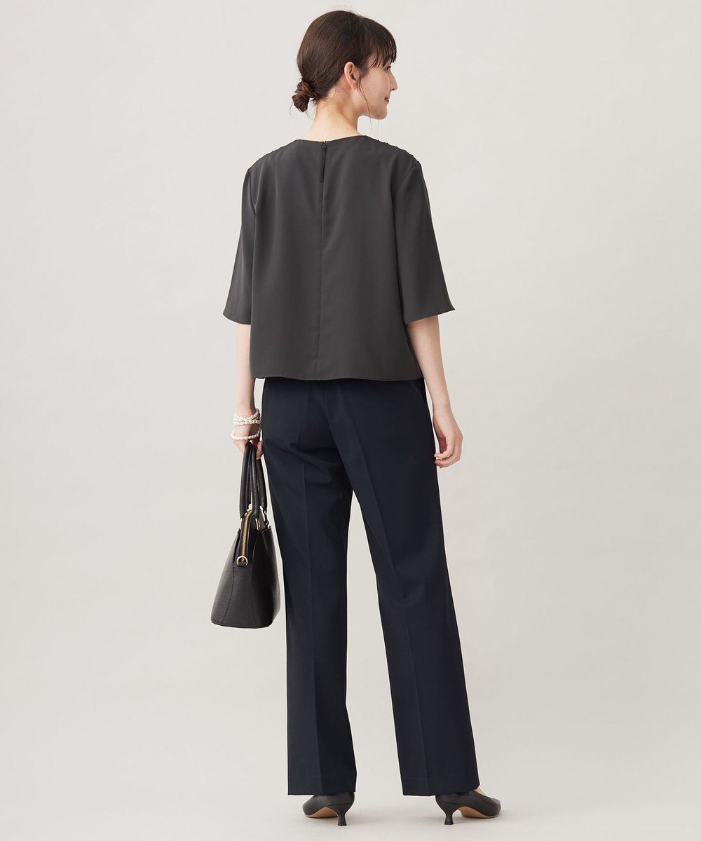 自由区 S 【WEB限定カラーあり・撥水加工・洗える】TRギャバストレート パンツ 