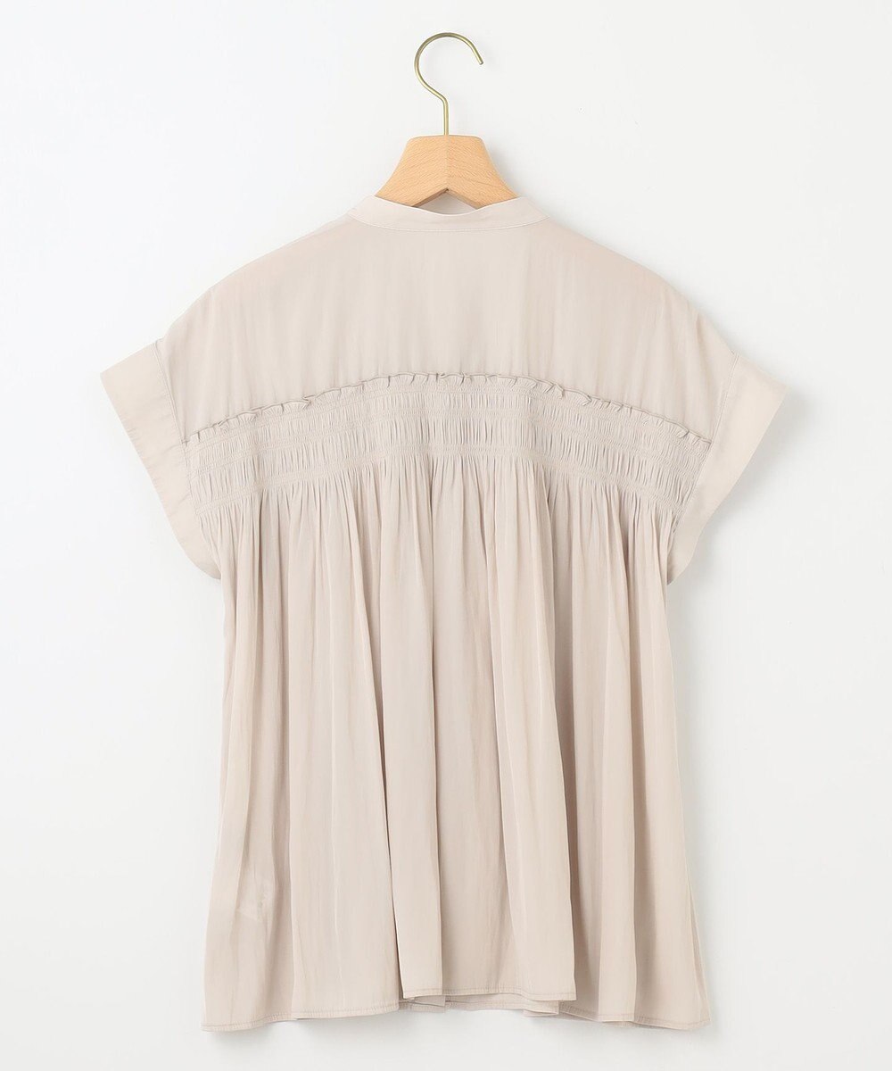 組曲 L ギャザーライトデシンシャーリング ブラウス 