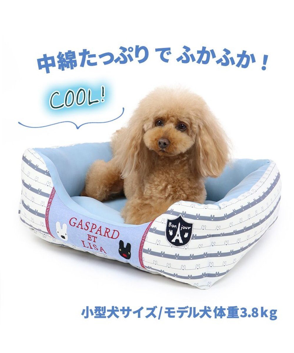 犬 春夏 クール 接触冷感 リサとガスパール 四角カドラーベッド 57 45cm ボーダー 犬 猫 ベッド マット 小型犬 介護 おしゃれ かわいい ふわふわ あごのせ Pet Paradise ファッション通販 公式通販 オンワード クローゼット