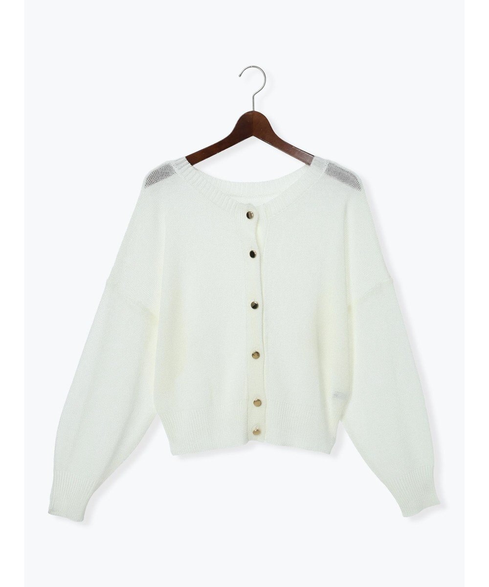 Te chichi 【WEB限定カラーあり】ペーパータッチヤーン2wayメッシュニット 