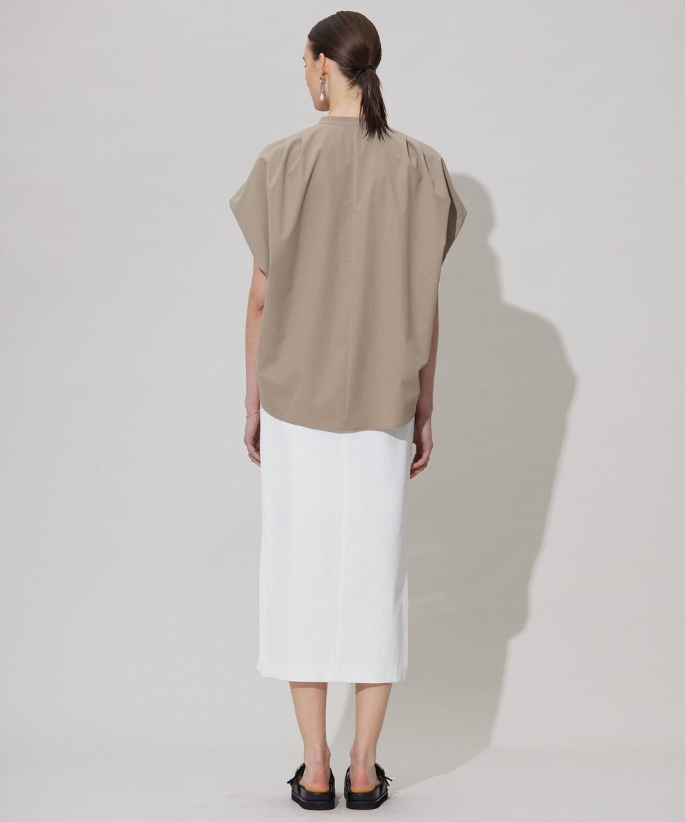 ICB 【接触冷感・UVカット・洗える】ヴィンテージスパンブロード デザインブラウス 