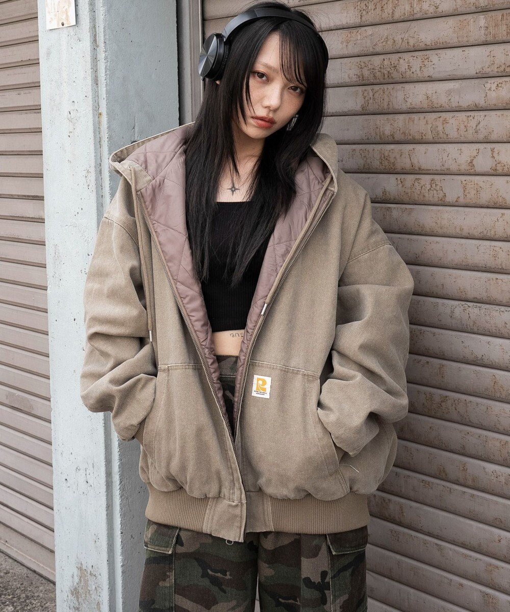 WEGO ワーカーズキルトフードブルゾン 