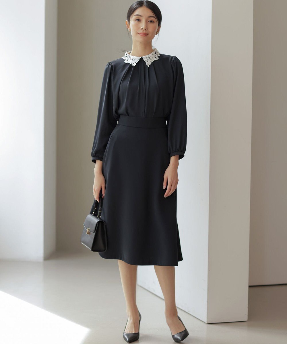 組曲 S 【WEB限定・2WAY】ジョーゼットシフォンレース襟 ブラウス 