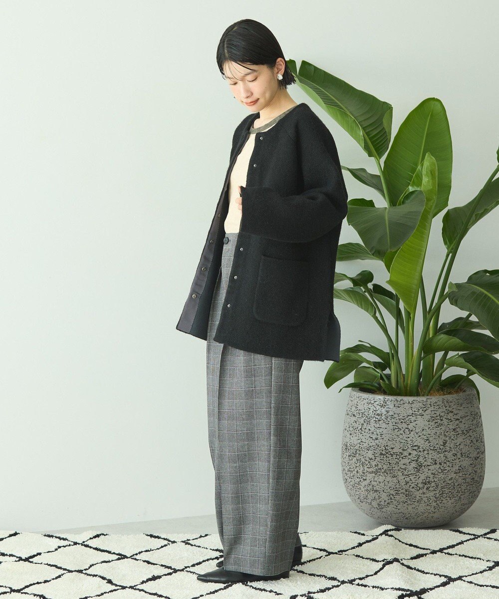 AMERICAN HOLIC Wフェイスラグランニットコーディガン 