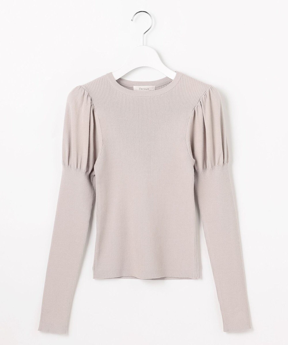 Feroux パフスリーブ ニット プルオーバー 