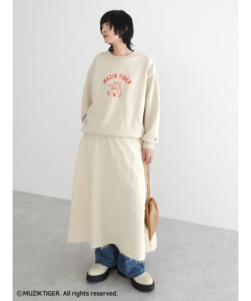 Green Parks ムジークタイガー／裏起毛プリントプルオーバー 