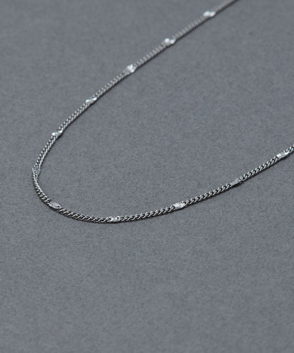 Phoebe 〈金属アレルギー対応〉ポイントチェーンステーションネックレス/シルバー 