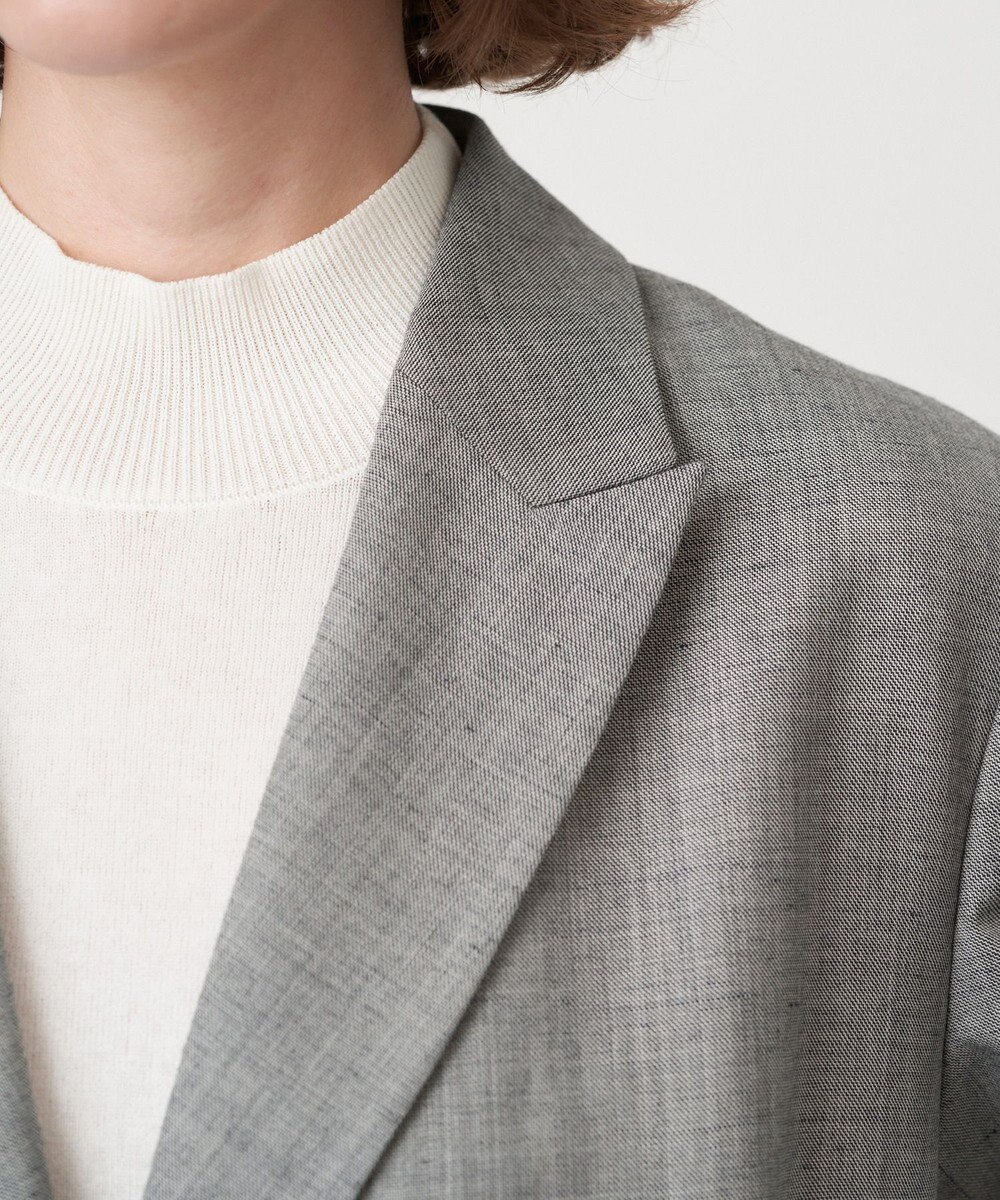 ATON WOOL LINEN SHARKSKIN | ダブルブレステッドジャケット 