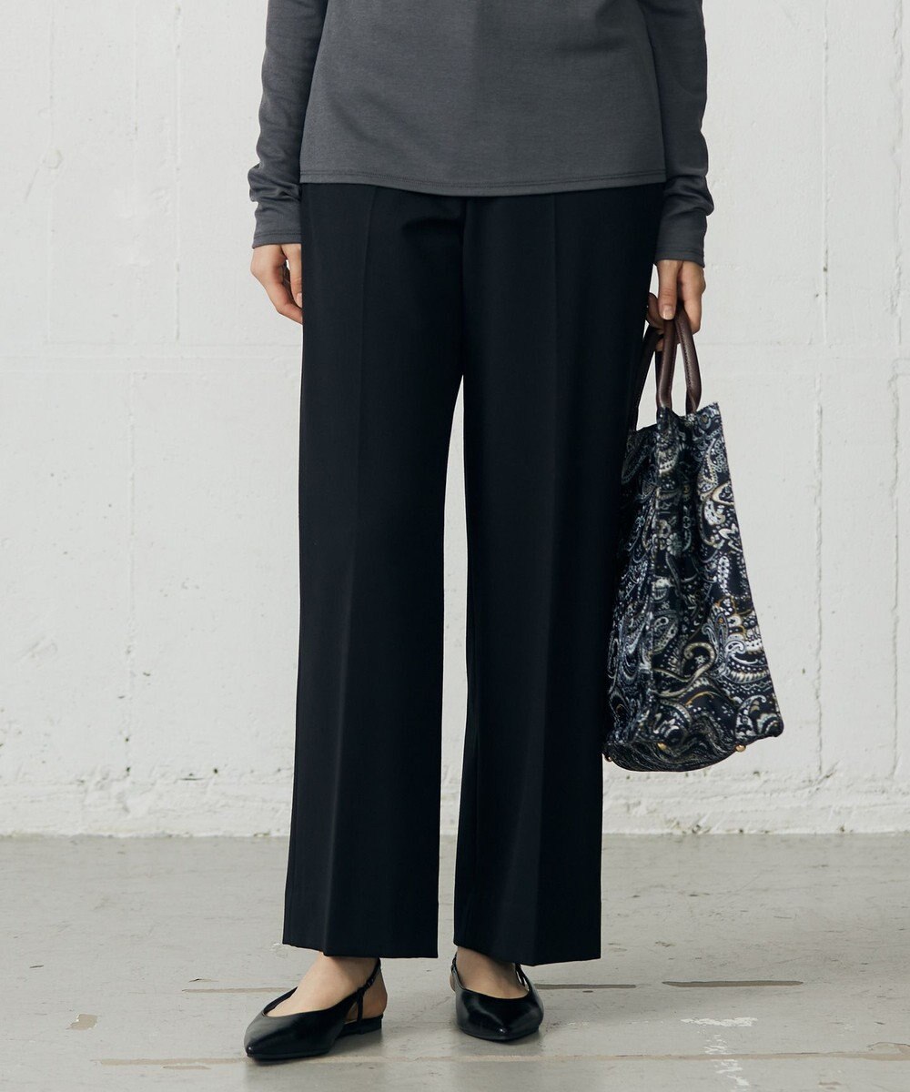 自由区 L 【19号サイズまで展開・カタログ掲載】TRギャバ裏起毛ワイド パンツ 