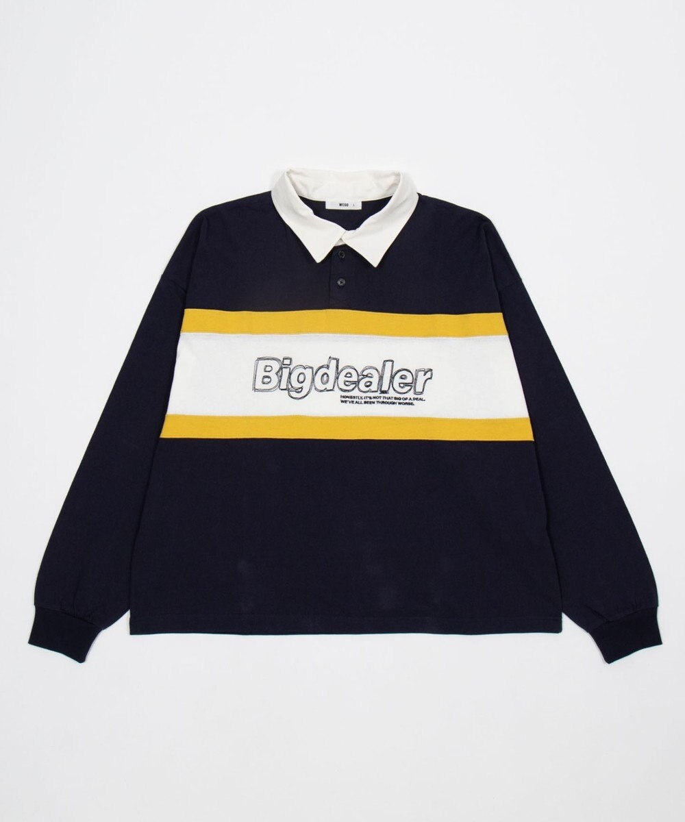 WEGO 【ユニセックス着用ITEM】ステッチロゴラガーシャツ 