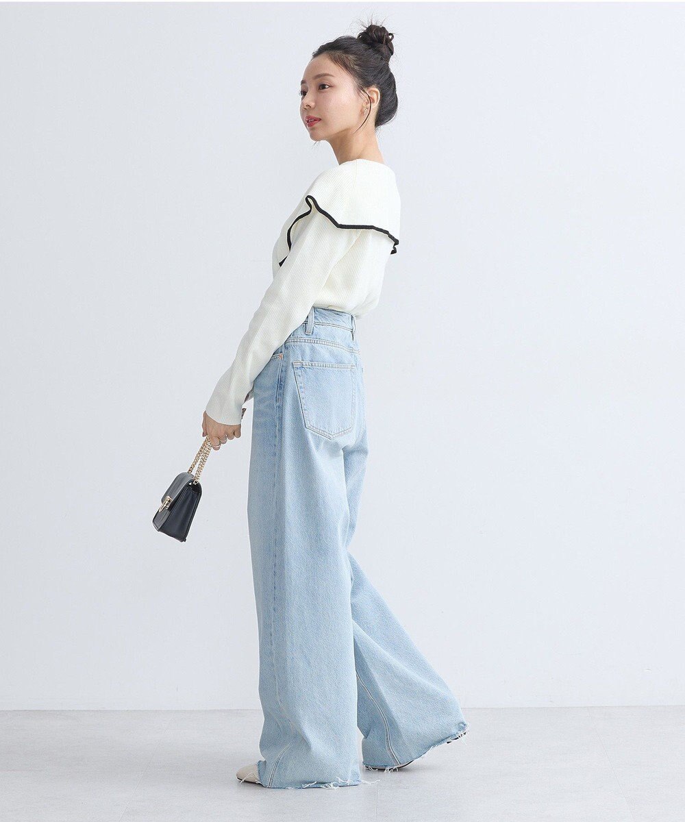 earth music&ecology ビックカラーオフショルニットプルオーバー 