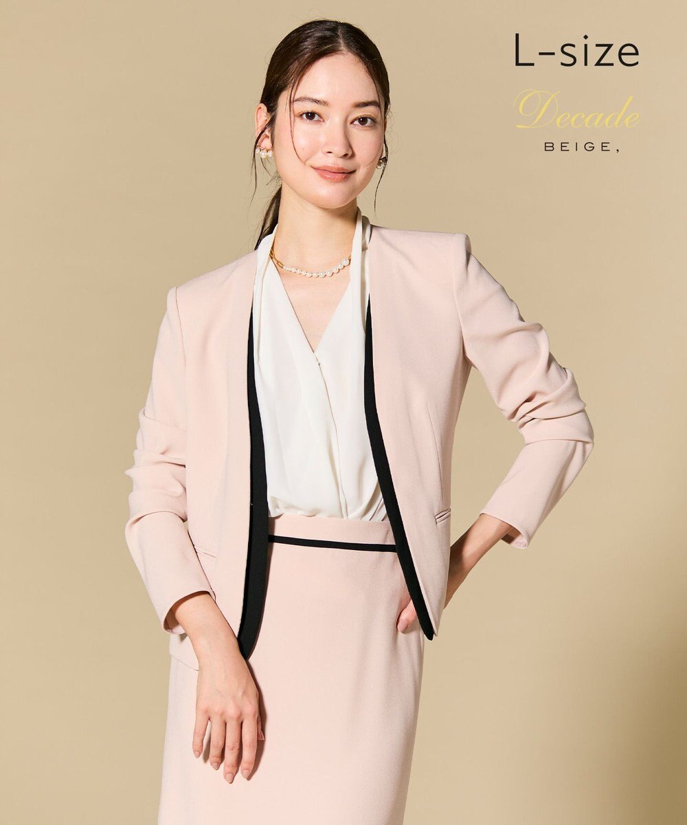 BEIGE， 【Lsize・セットアップ対応】CINDY / ダブルカラージャケット 