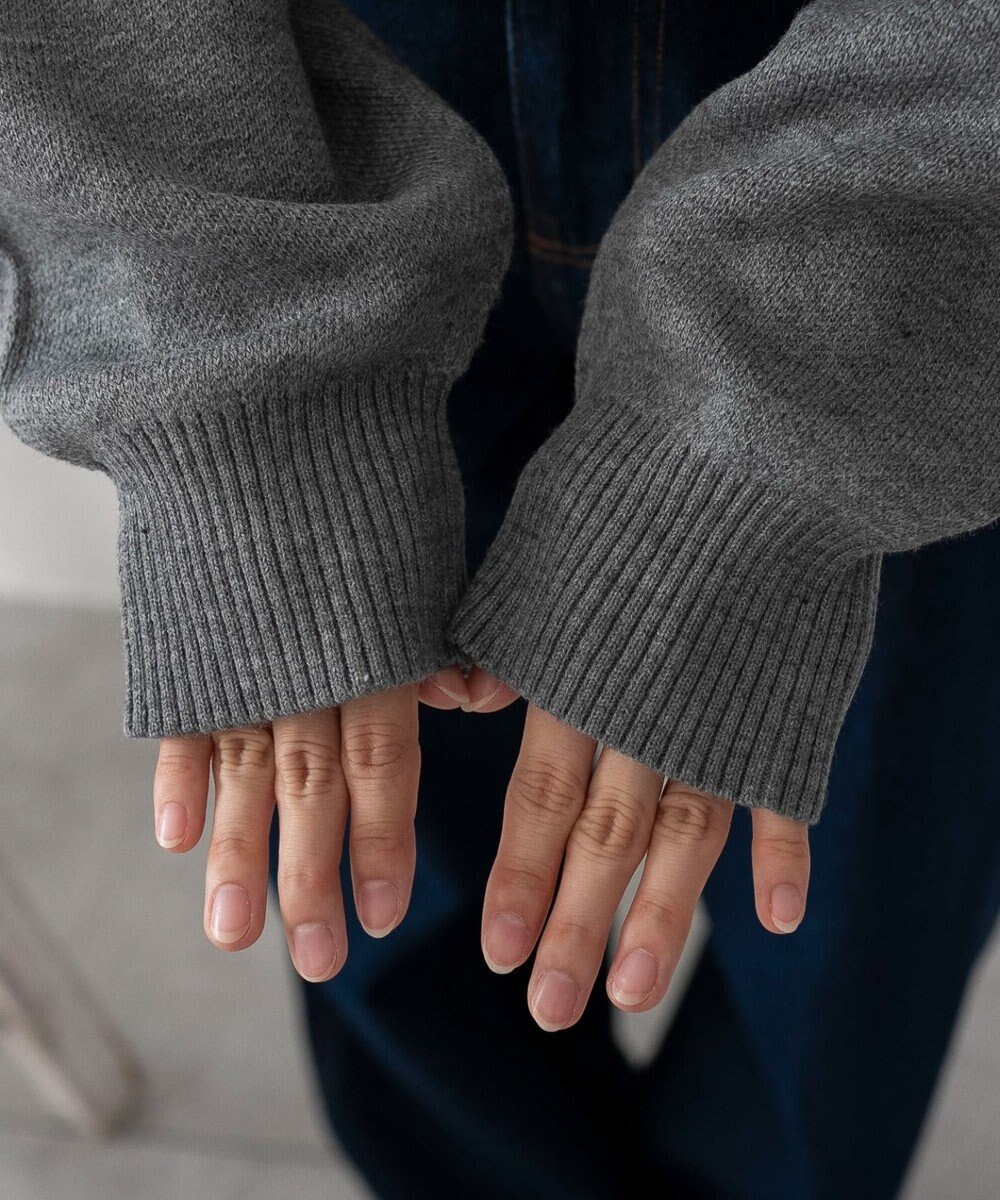 WEGO グラフィックジャガードニットZIPパーカー 