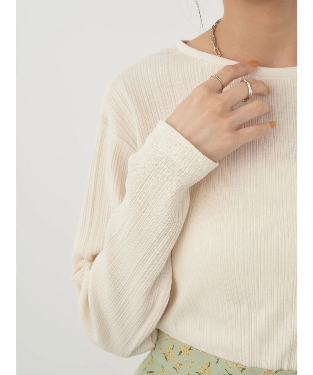 earth music&ecology コットンシアークルーネックプルオーバー 