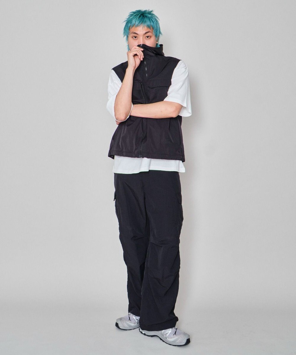 WEGO 【ユニセックス着用ITEM】フードナイロンベスト 