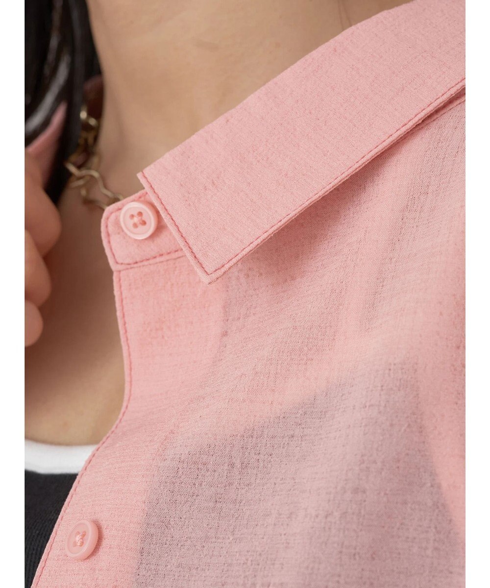 earth music&ecology 配色ステッチＢＩＧシャツ 