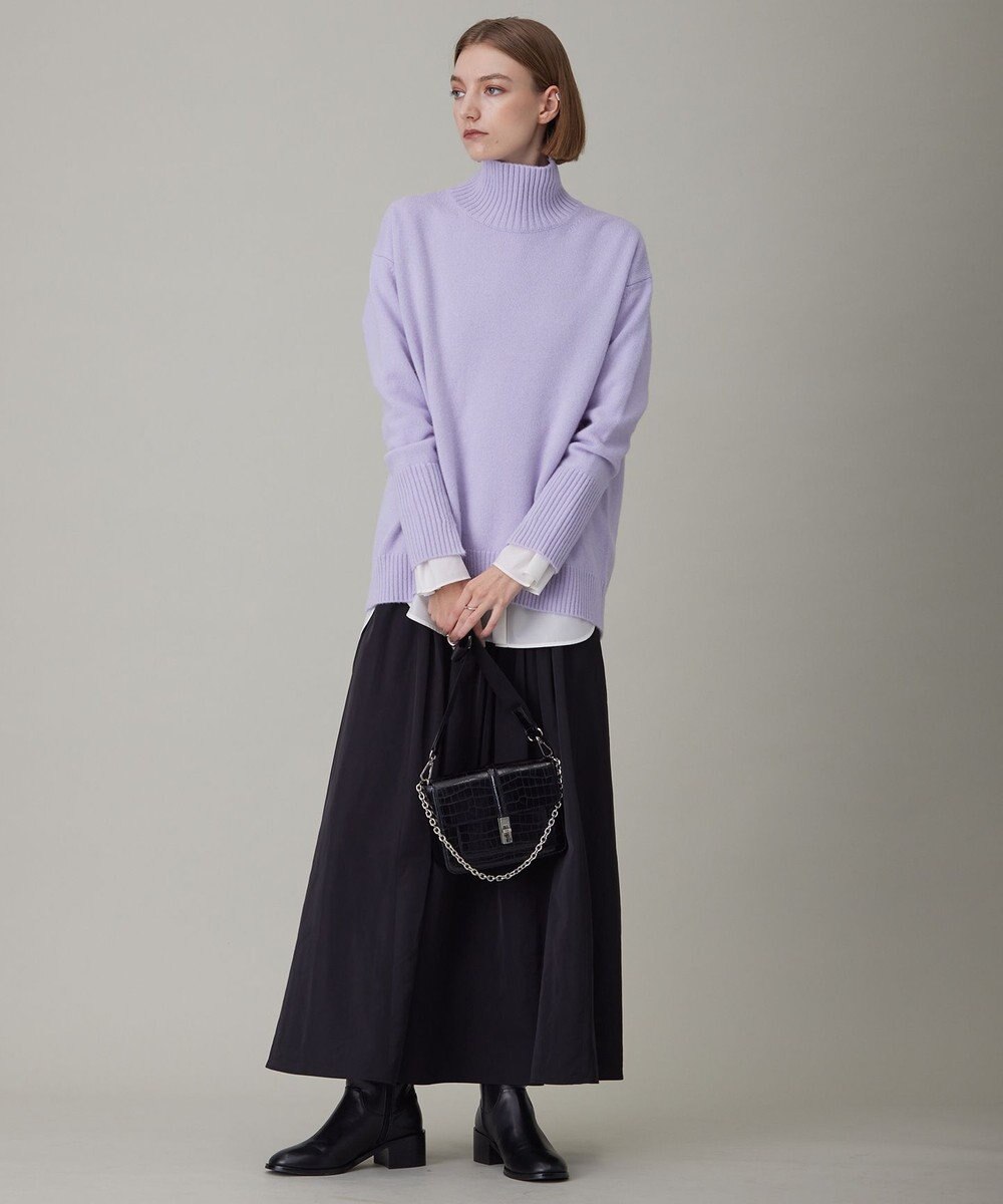 ICB 【洗える】 エステルメモリータフタ ロングスカート 