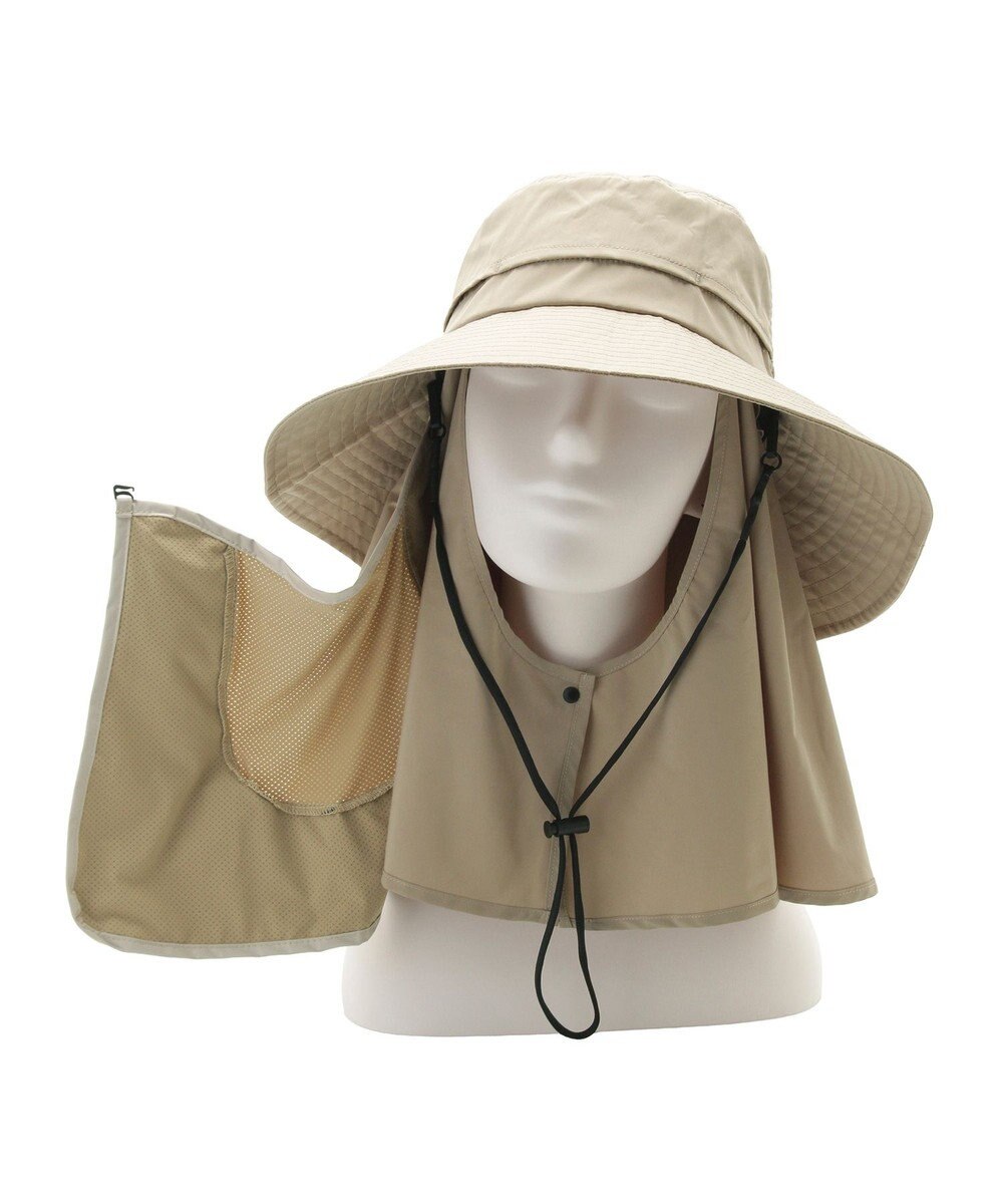 MOONBAT 【遮光100％/UVカット100％】フワクール (Fuwacool)  日差しを完全遮断サファリハット　遮光100　UV100 