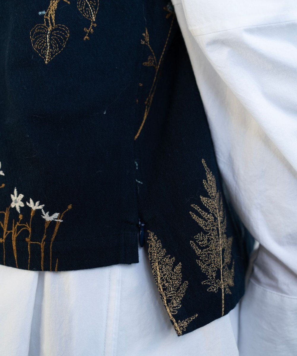 muuc ボタニカル刺繍ベスト 