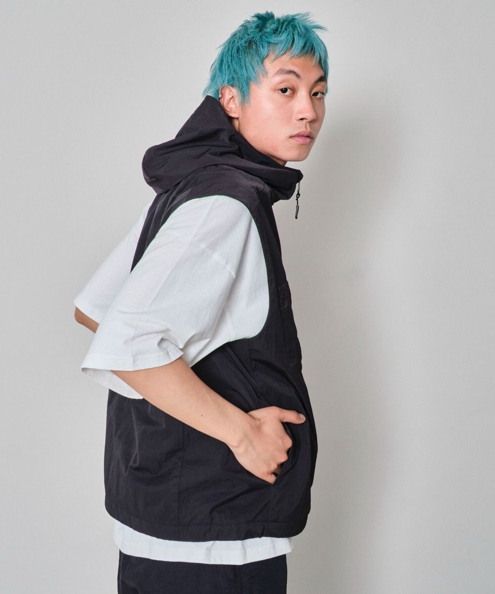 WEGO 【ユニセックス着用ITEM】フードナイロンベスト 
