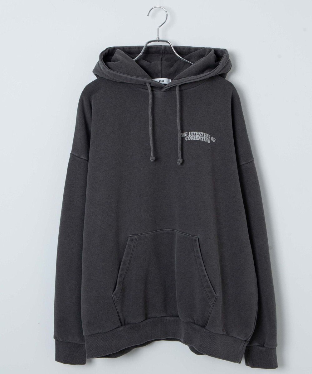 WEGO ピグメントグラフィックプルパーカー 