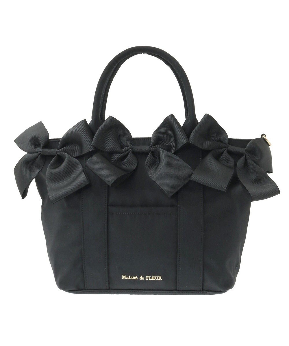 Maison de FLEUR ボリュームリボン2Wayトートバッグ 