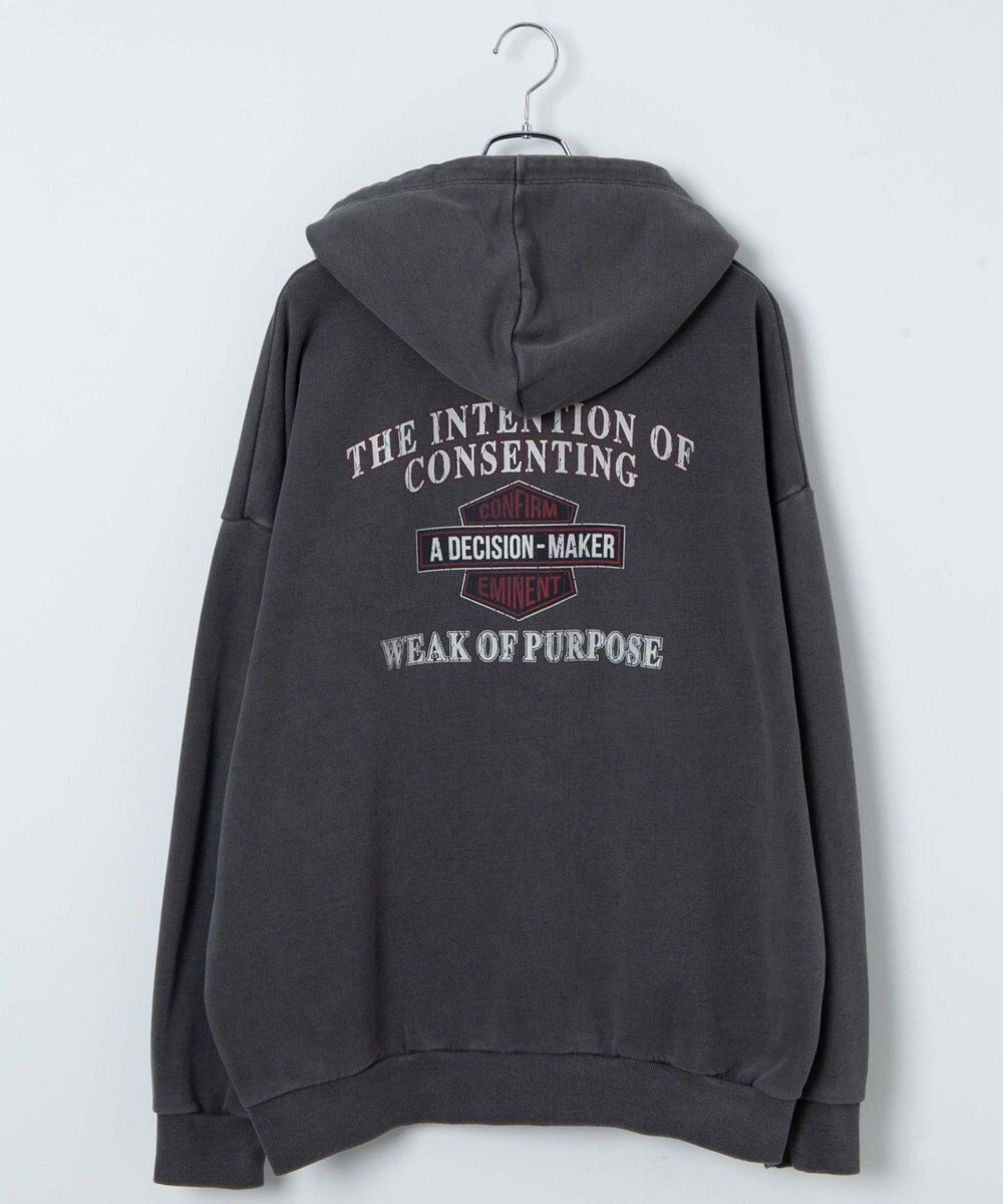 WEGO ピグメントグラフィックプルパーカー 