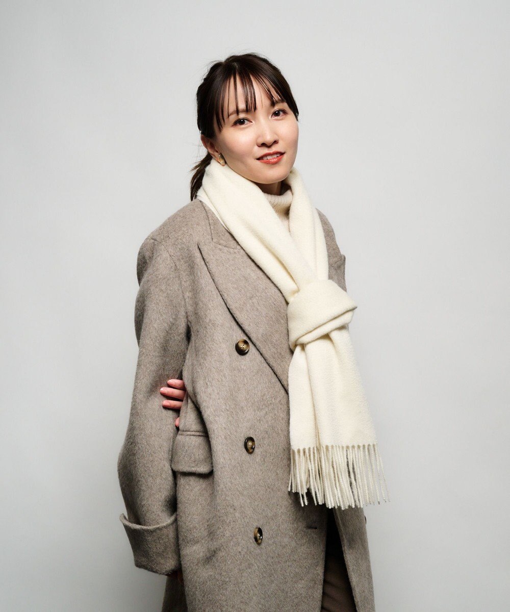 MOONBAT プラスムーンバット (+moonbat) カシミヤ100％無地ストール 洗える 190㎝×50㎝ 