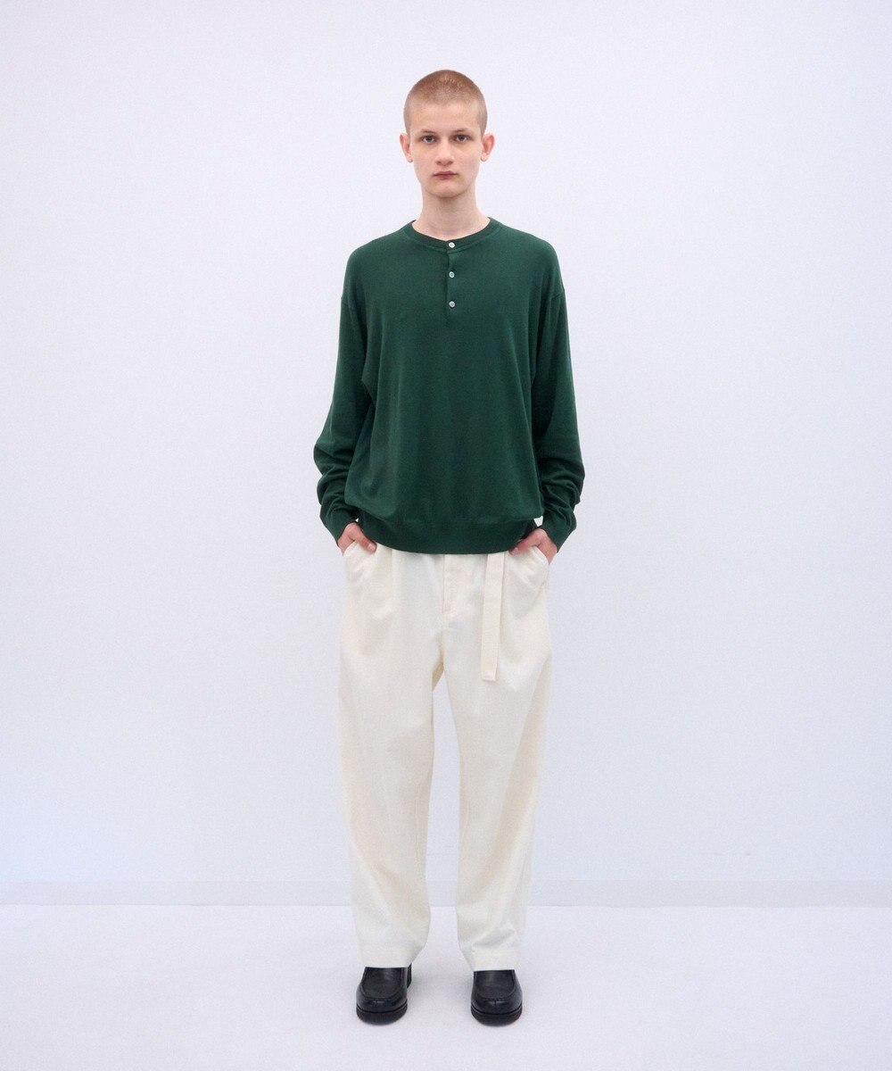ATON SMOOTH SUVIN | ヘンリーネックセーター - UNISEX 