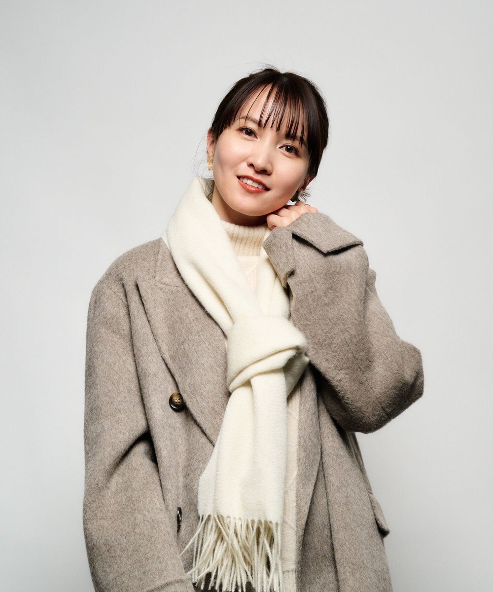 MOONBAT プラスムーンバット (+moonbat) カシミヤ100％無地ストール 洗える 190㎝×50㎝ 