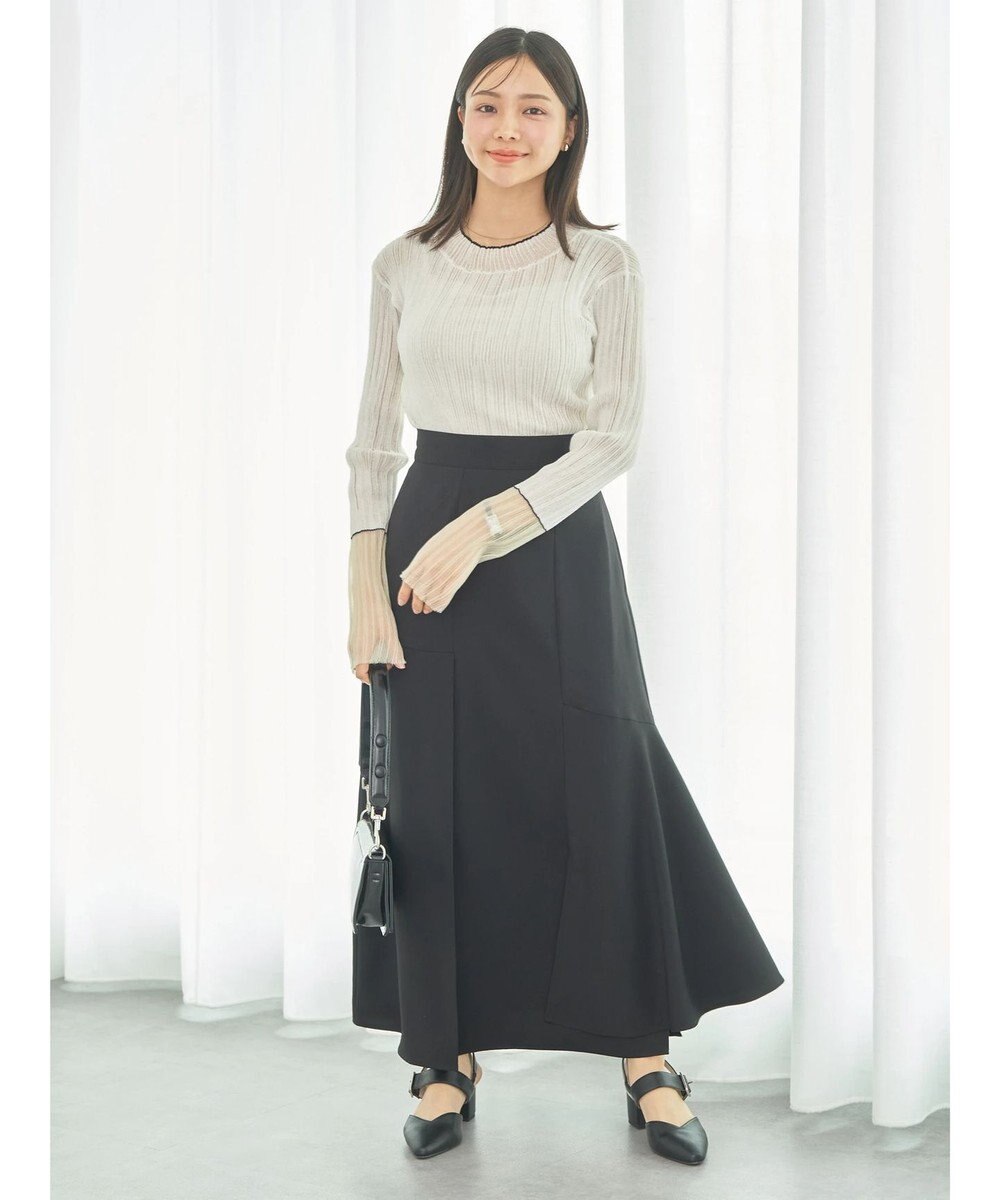 earth music&ecology シアー配色リブプルオーバー 