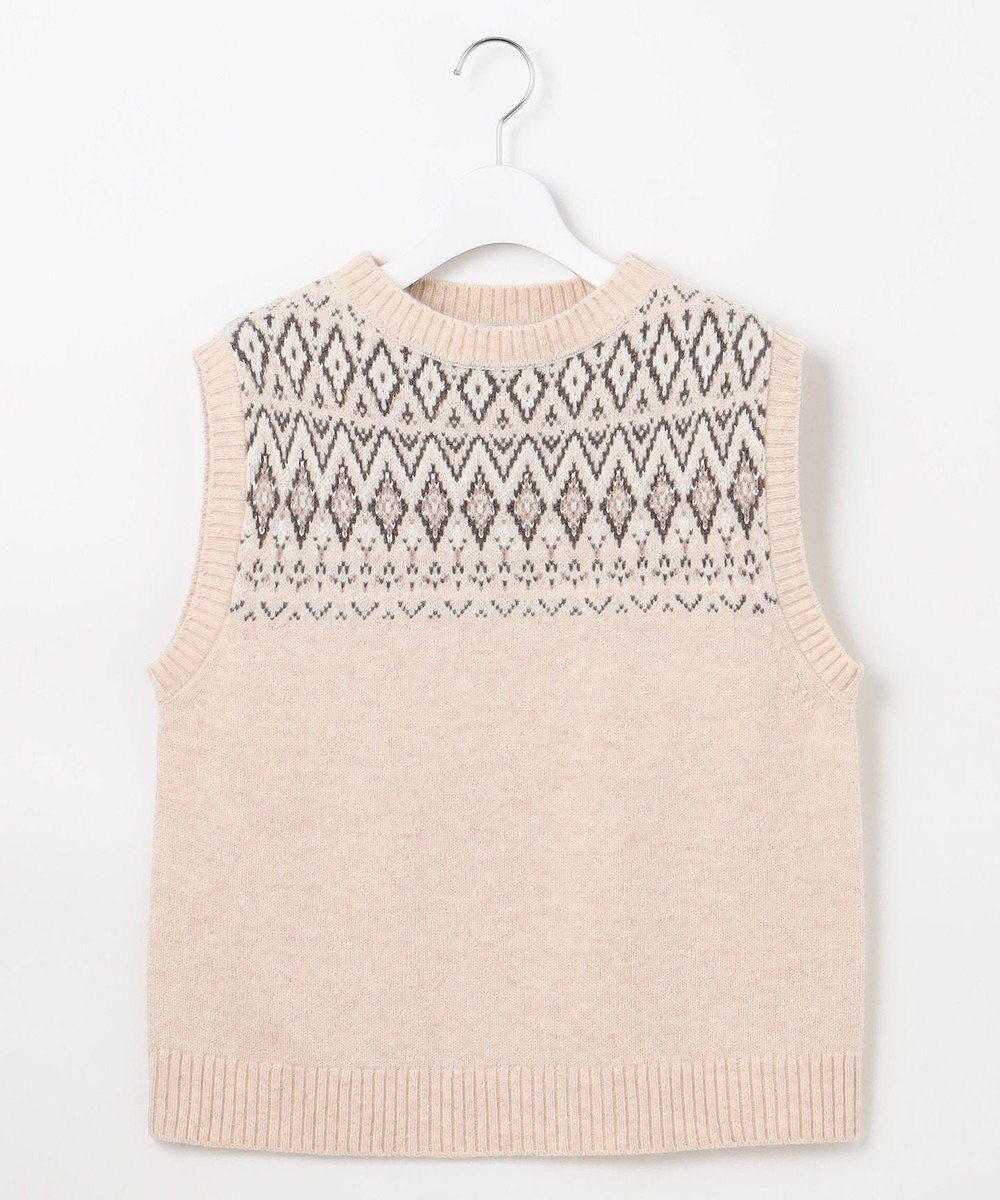 J.PRESS LADIES 【WEB限定・洗える】FAIR ISLE ニットベスト 
