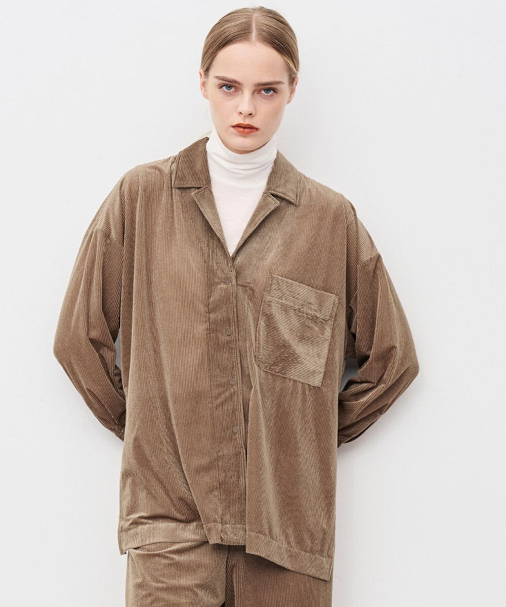 uncrave シアーベロアリブ シャツ 