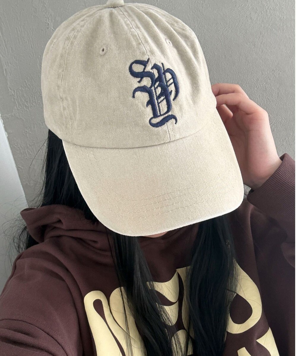 WEGO ロゴ刺繍ピグメントキャップ 