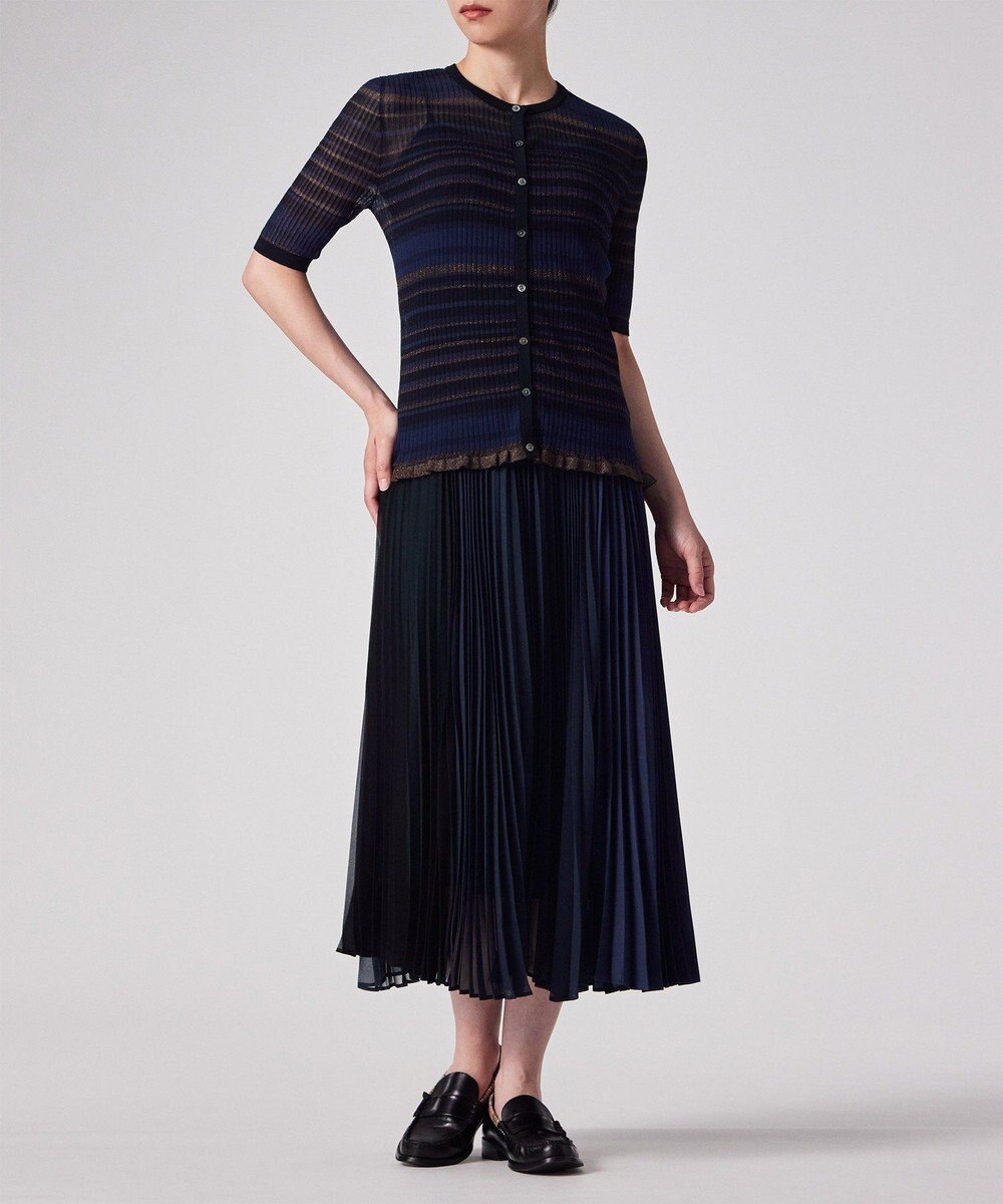 Paul Smith ラメボーダー リブ カーディガン 