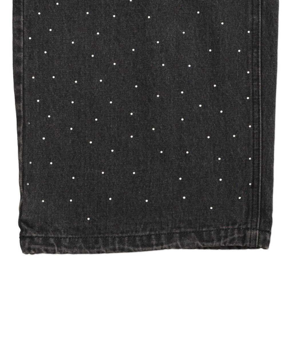 WEGO 【ユニセックス着用ITEM】スーパーバギーラインストーンデニムパンツ 