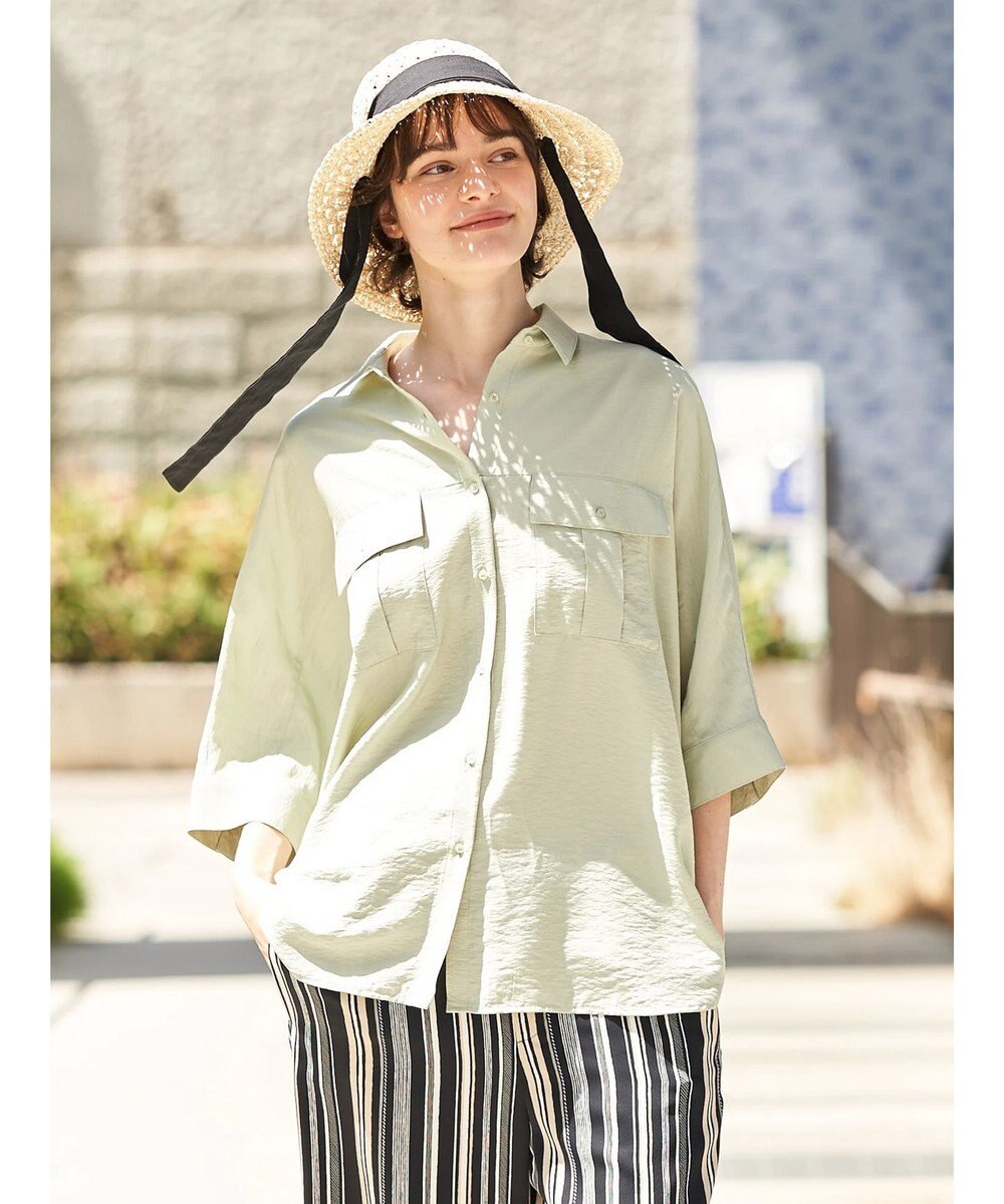 AMERICAN HOLIC 接触冷感Ｗポケットシャツチュニック 