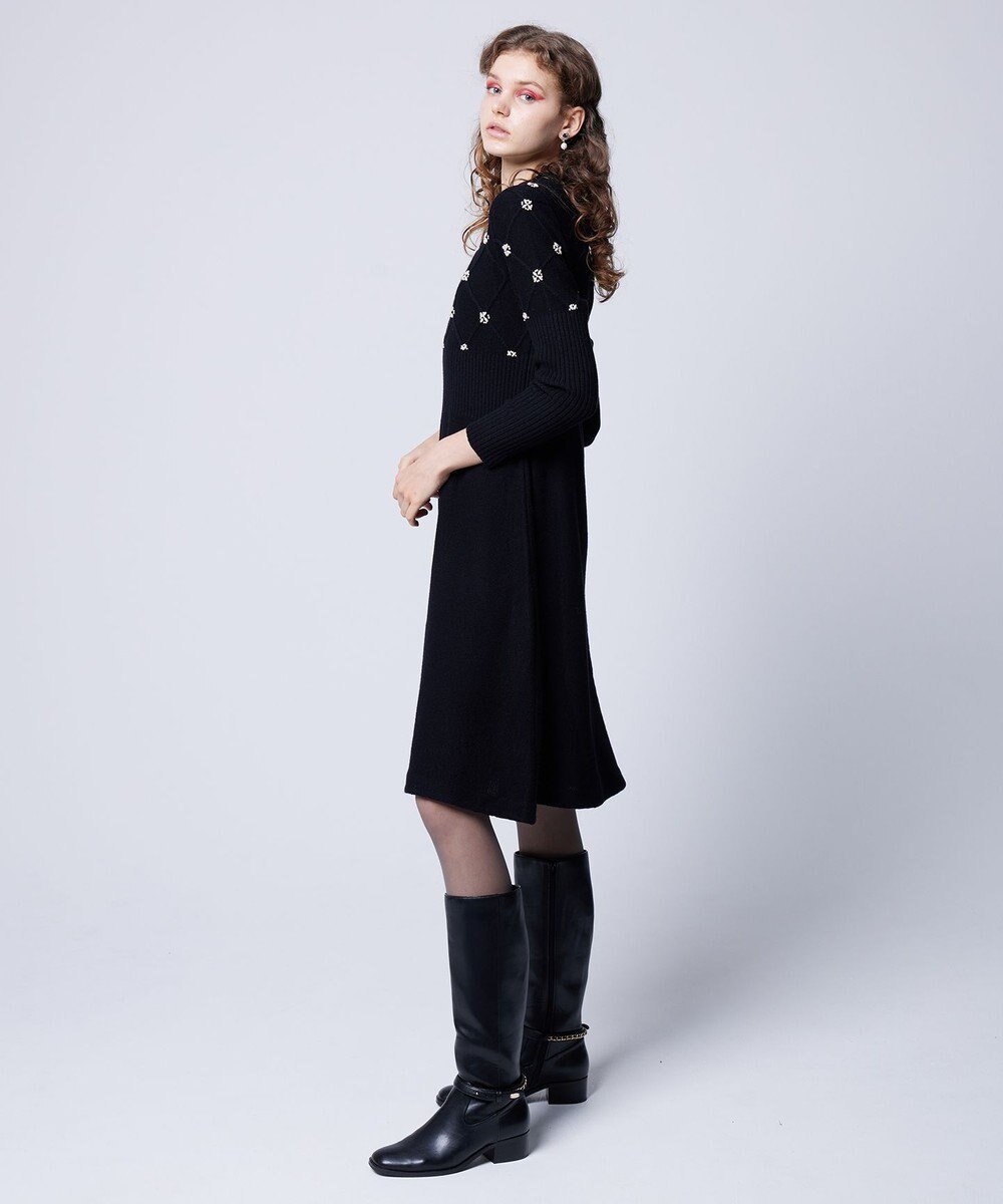 TOCCA 【洗える】PEARL BOUQUET KNITDRESS ニットドレス 