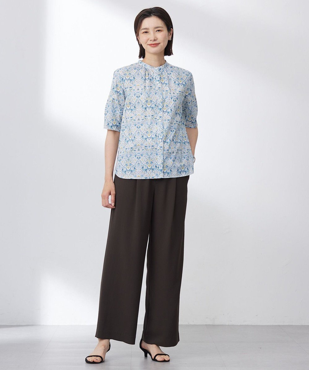 J.PRESS LADIES 【洗える・接触冷感・吸水速乾】Lightジョーゼット ワイド パンツ 